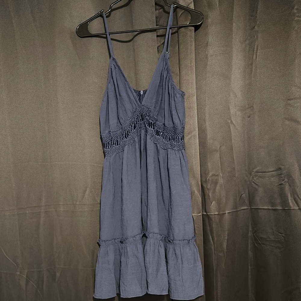 Elegant Blue Sleeveless Dress